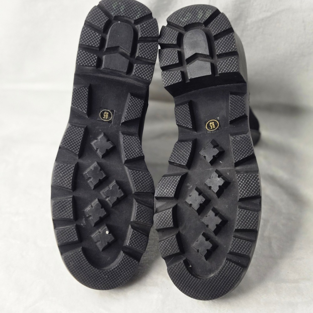Steve Madden Amulet Black Lug Sole Chelsea Ankle Boots AMUL01S1 Womens 9.5M - Picture 7 of 10